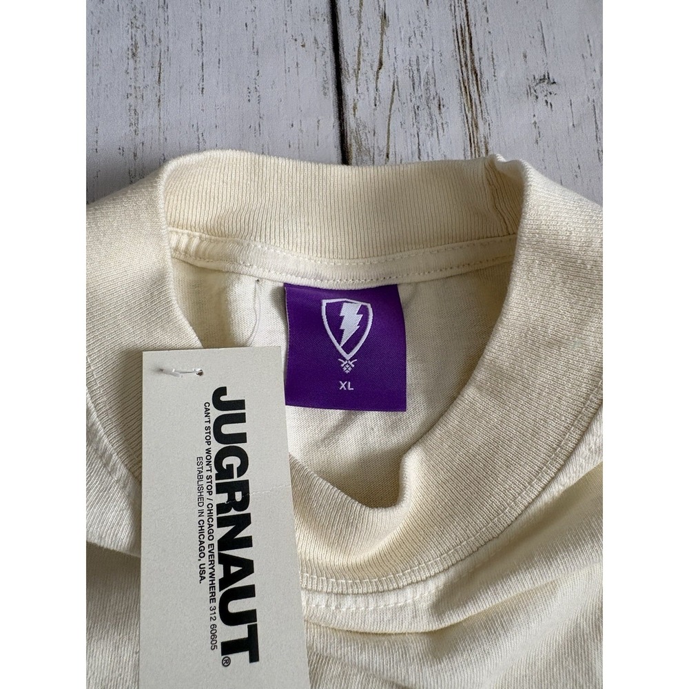 Jugrnaut Chicago Panther Tshirt XL Can't Stop Won't Stop NWT Cream - Picture 3 of 8